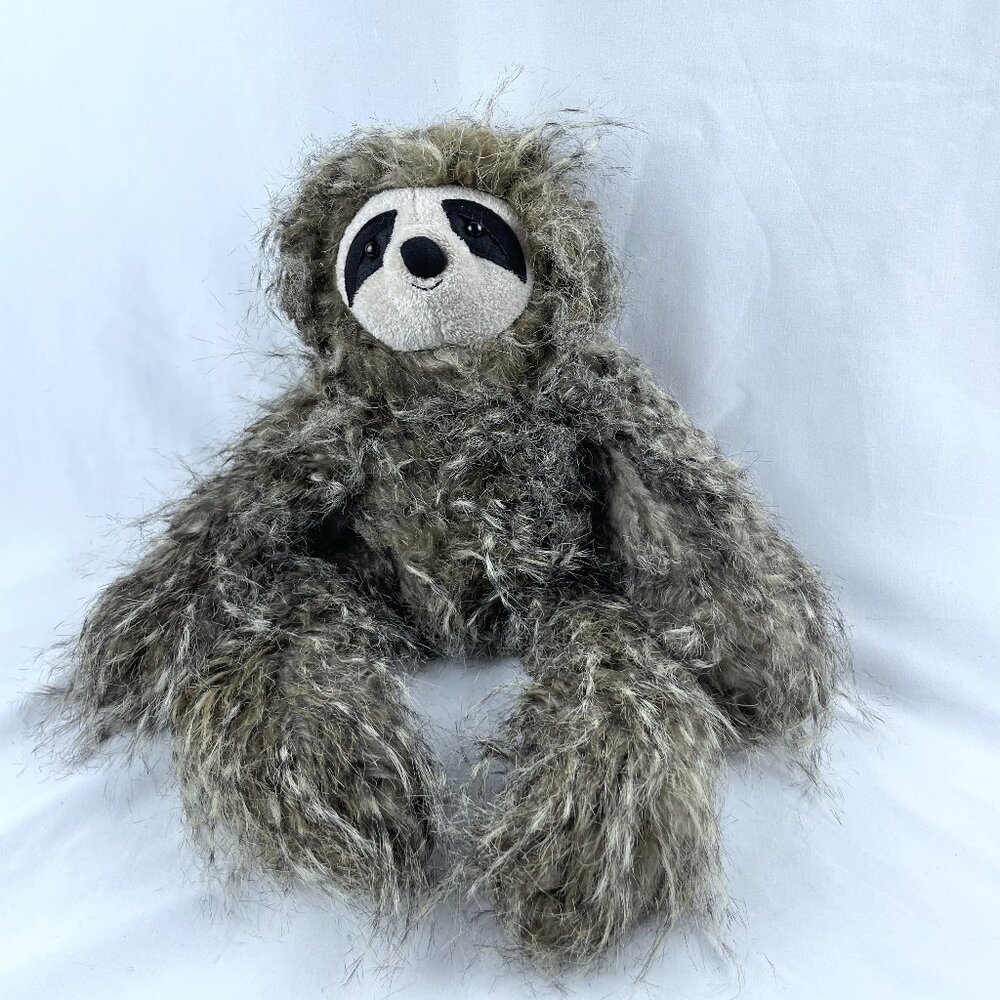JellyCat of London Cyril The Sloth 16" Fluffy Long Hair Shaggy Soft Plush EUC